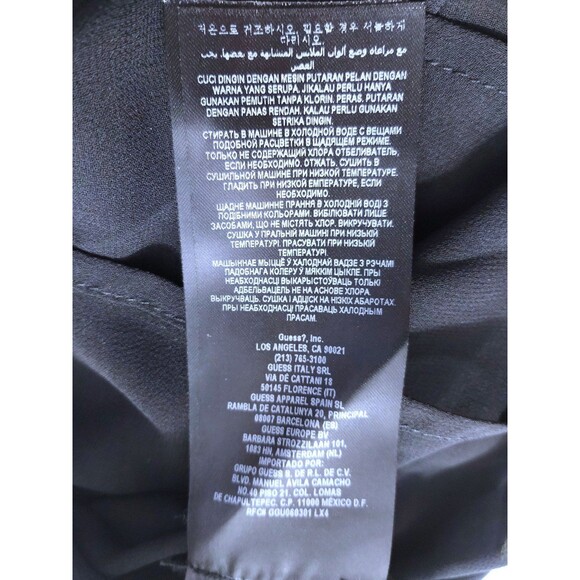 GUESS Top Women's S Black Chiffon Lace Cute Goth Victorian Dark Twee Neutral - Picture 7 of 12